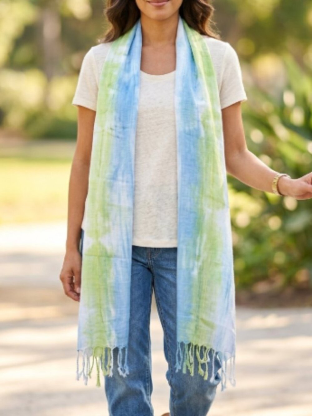 Coldwater Creek Scarf, Rayon Rectangle Long Scarf 75x23